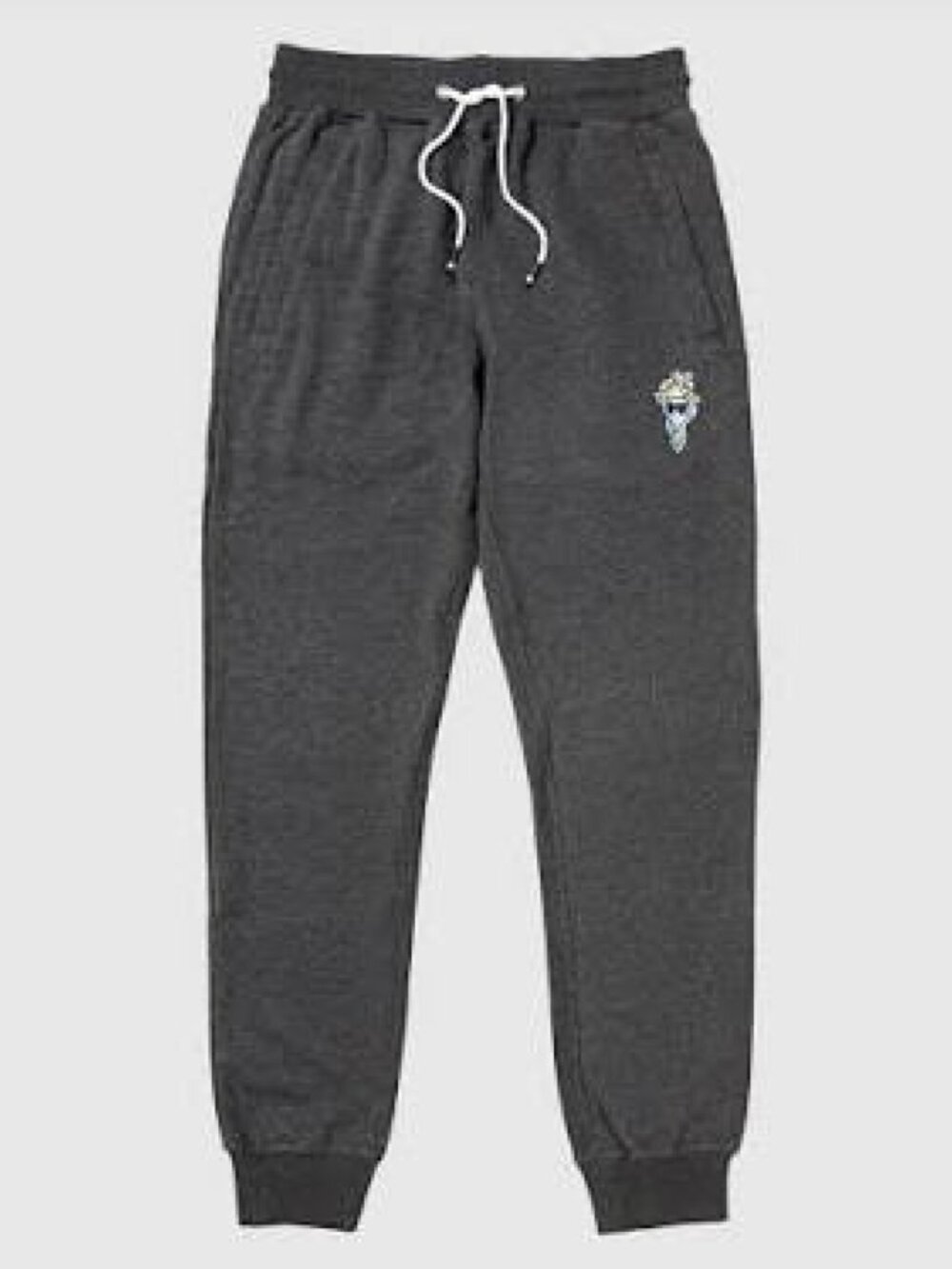 GOAT USA Youth OG Fleece Charcoal Grey Drawstring Joggers Zip Pockets, Youth XL